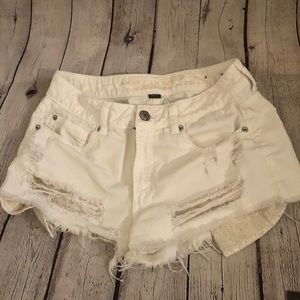 AEO High Rise Shortie Stretch White